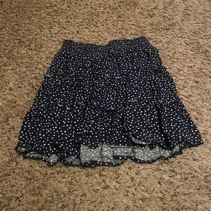 A. Byer Navy and White size M polka dot ruffle skirt great condition